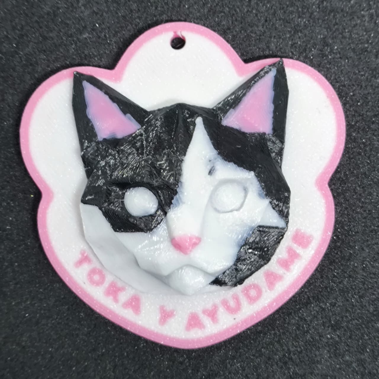 Huella Toka Gato Tuxedo en color Rosa