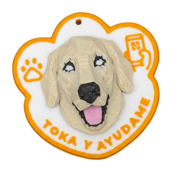 Huella Toka Golden Retriever en color Naranja