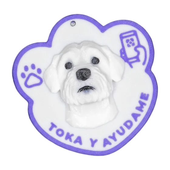Huella Toka Maltés en color Morado